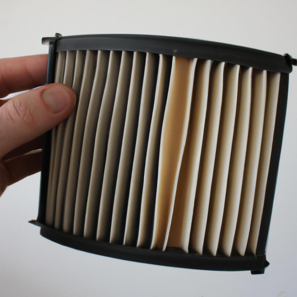 Person holding air filter options